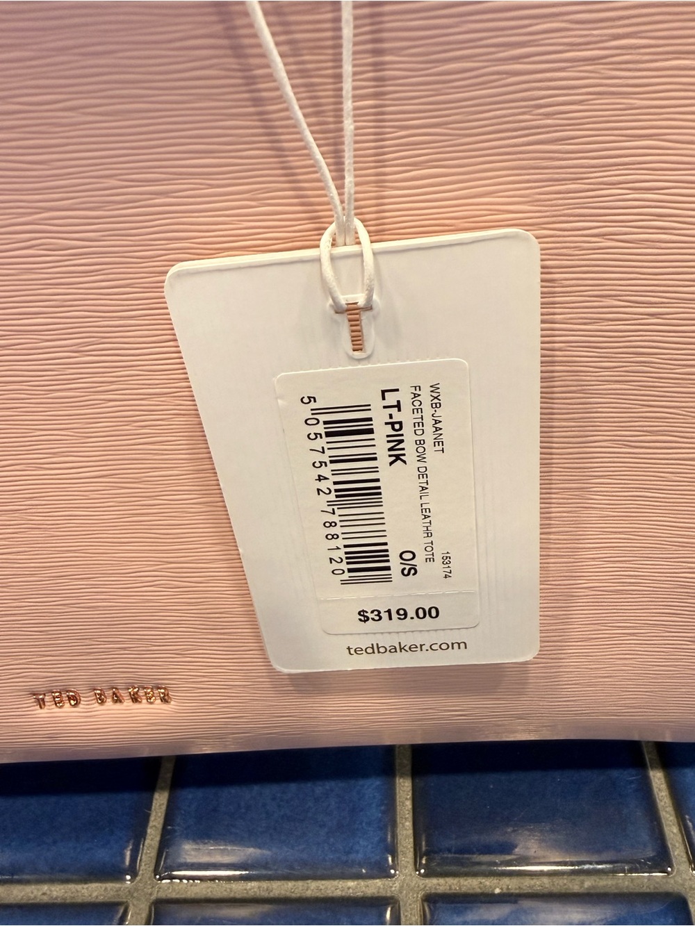 Ted Baker Light Pink Satchel with Gold Logo